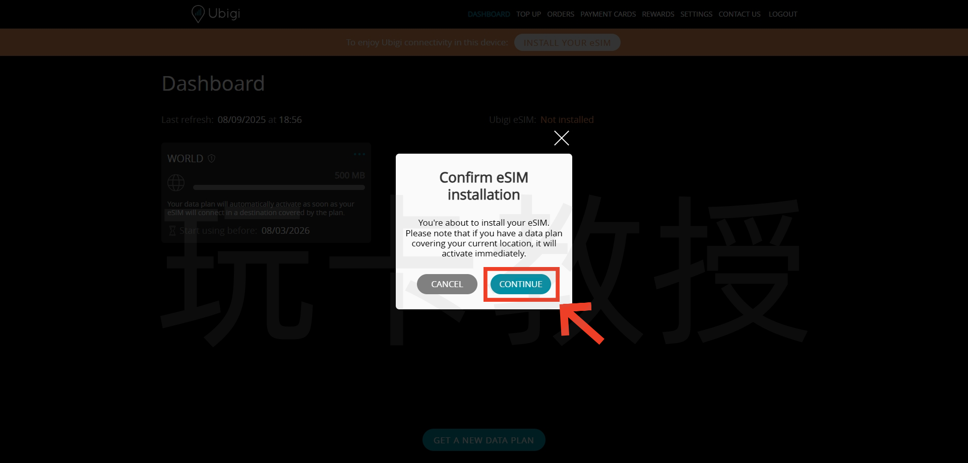 ubigi注册送500M流量,可直接访问Google,YouTube