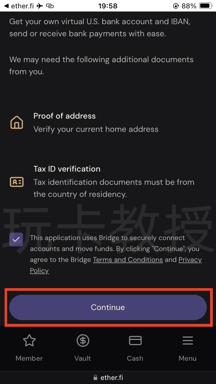 2025最强U卡Ether.fi 开卡教程,没有开卡费和年费,卡消费返现3%,提供同名ACH美元账户和欧洲IBAN