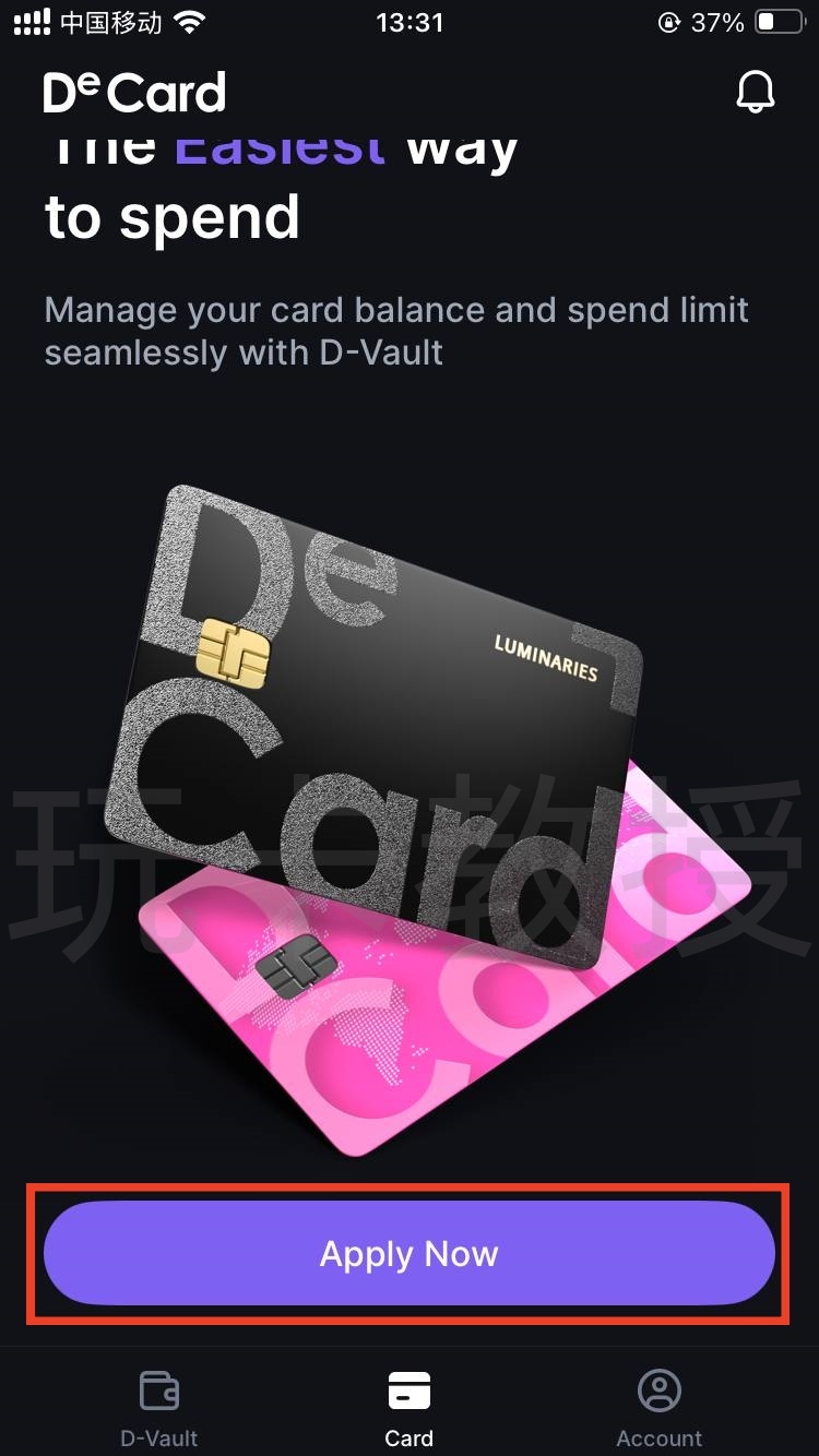 DeCard免开卡费，无年费，无充值费，无交易手续费，非本币交易1.8% 交易手续费