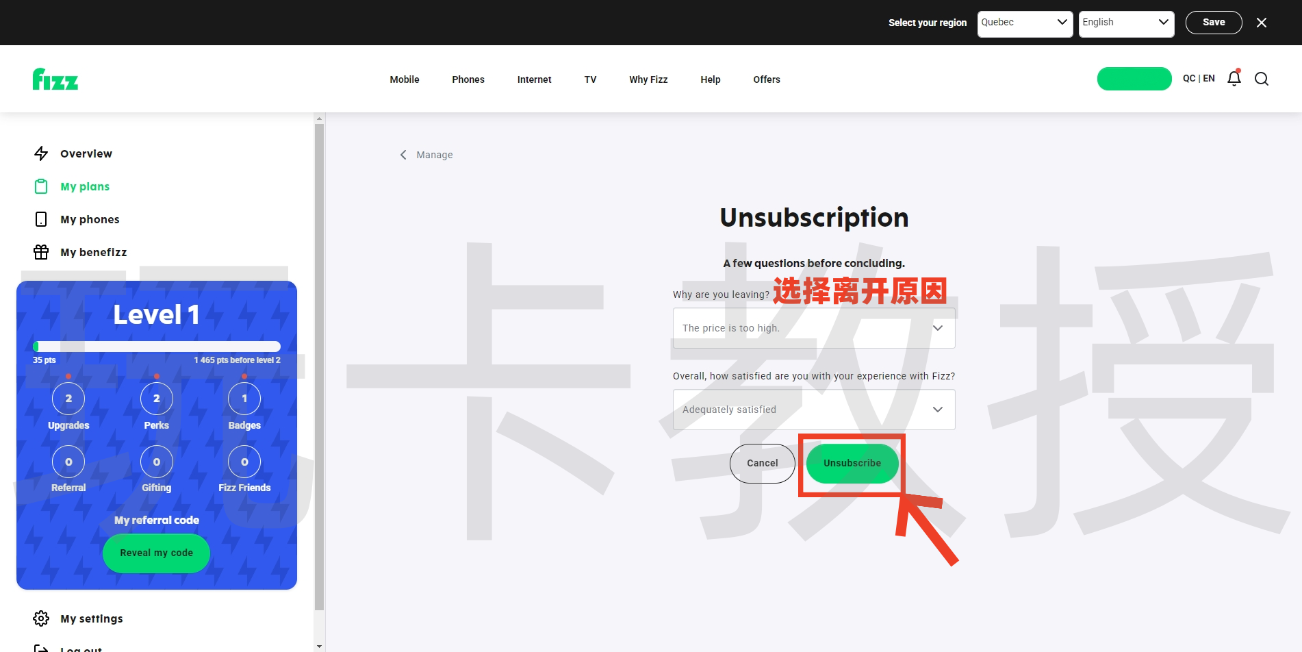 加拿大Fizz eSIM,注册-激活-取消订阅全流程,可选靓号