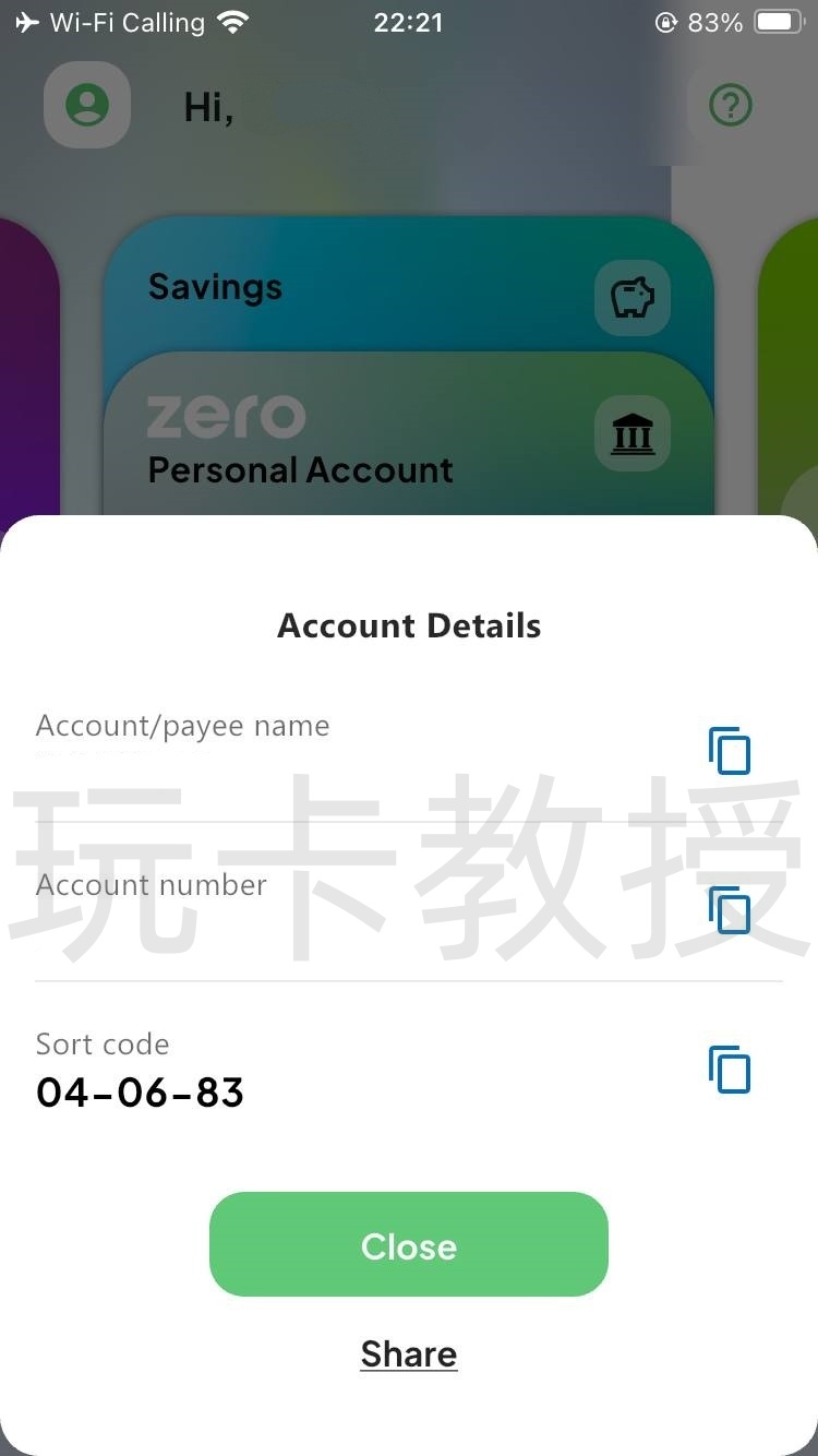 英国Zero钱包，提供英国本地银行账号，免费的万事达虚拟卡