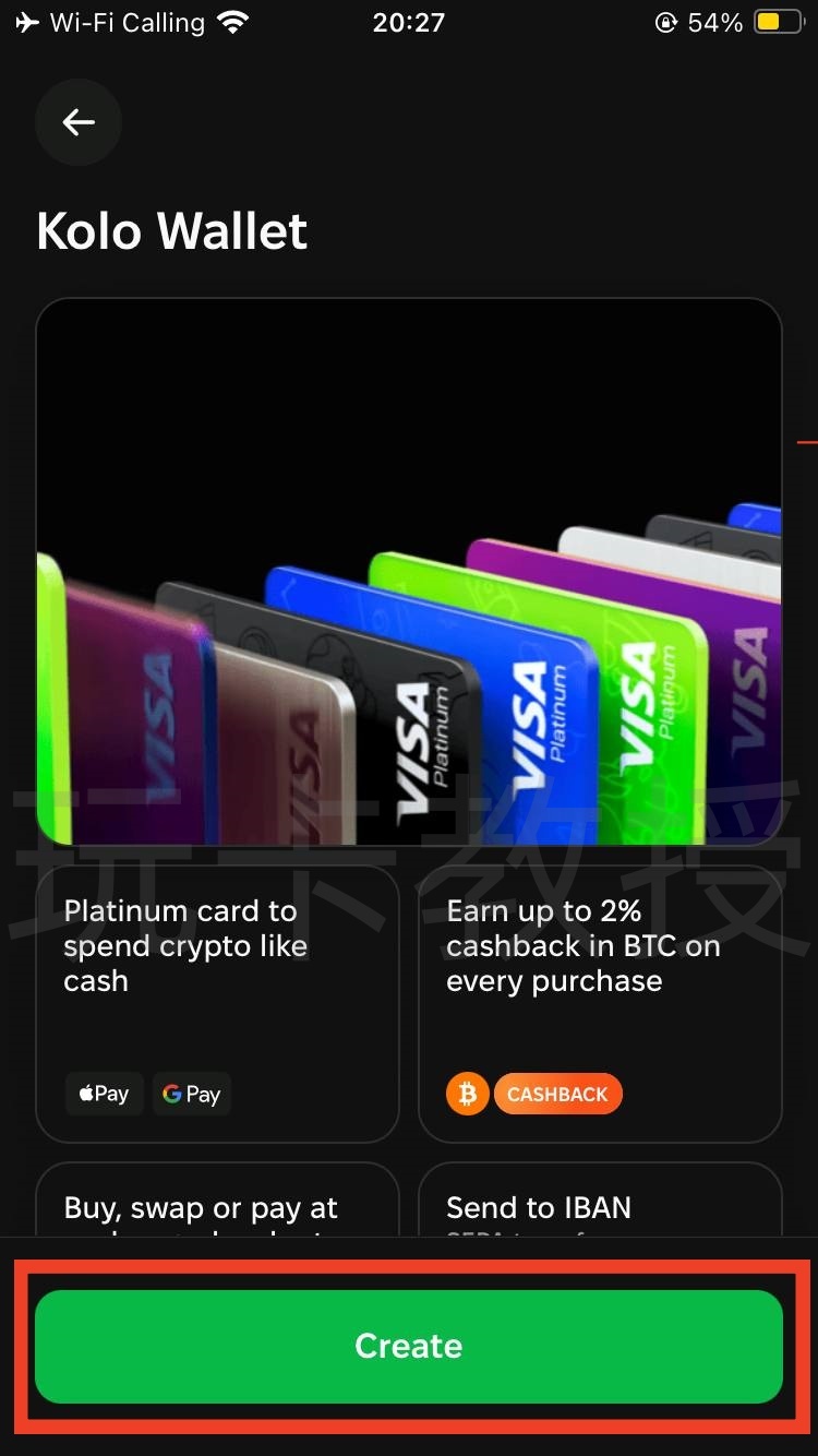Kolo：提供免费VISA虚拟卡，稳定币消费美元无手续费，消费返现2%，支持Apple Pay，Google Pay