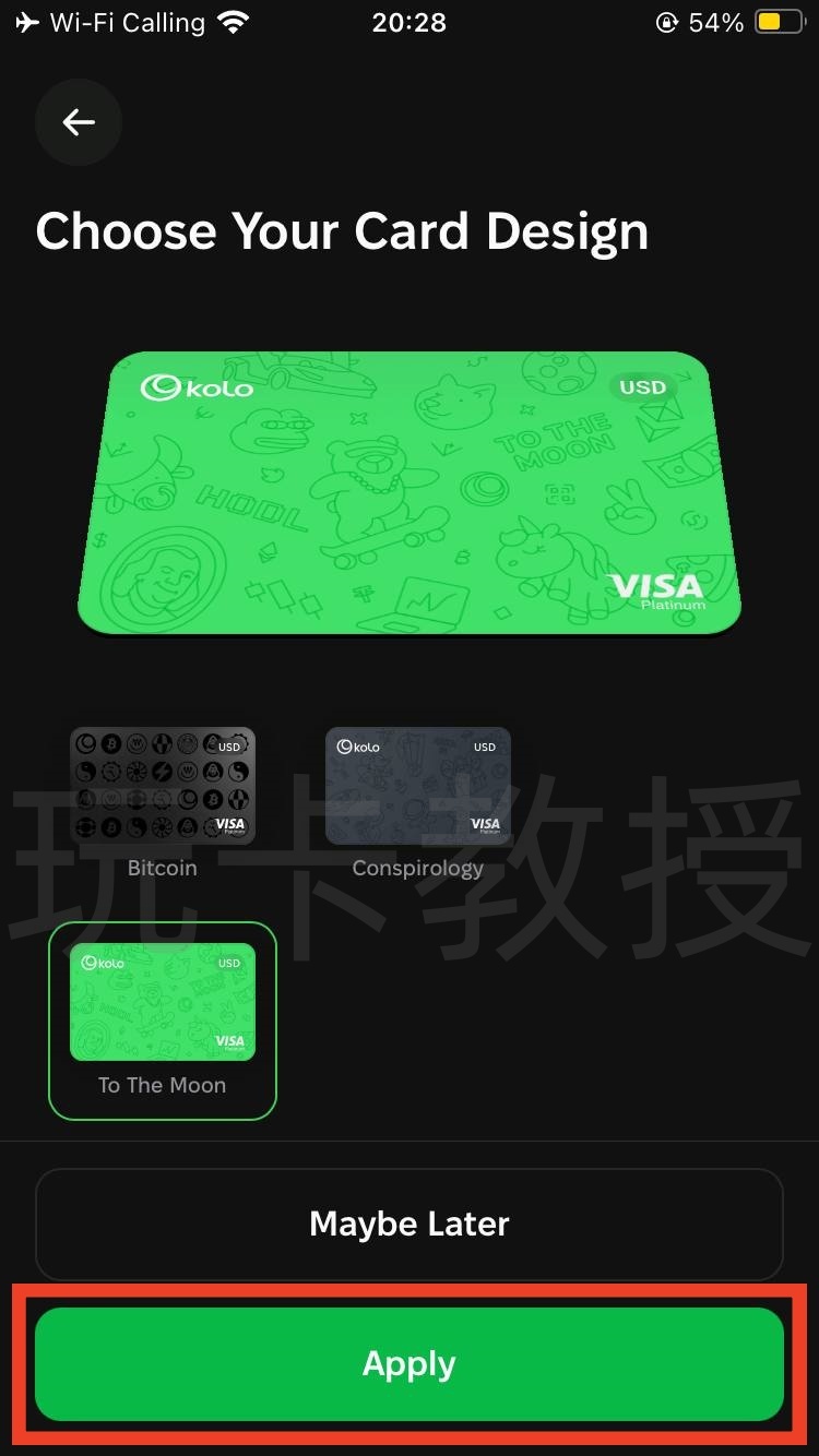 Kolo：提供免费VISA虚拟卡，稳定币消费美元无手续费，消费返现2%，支持Apple Pay，Google Pay