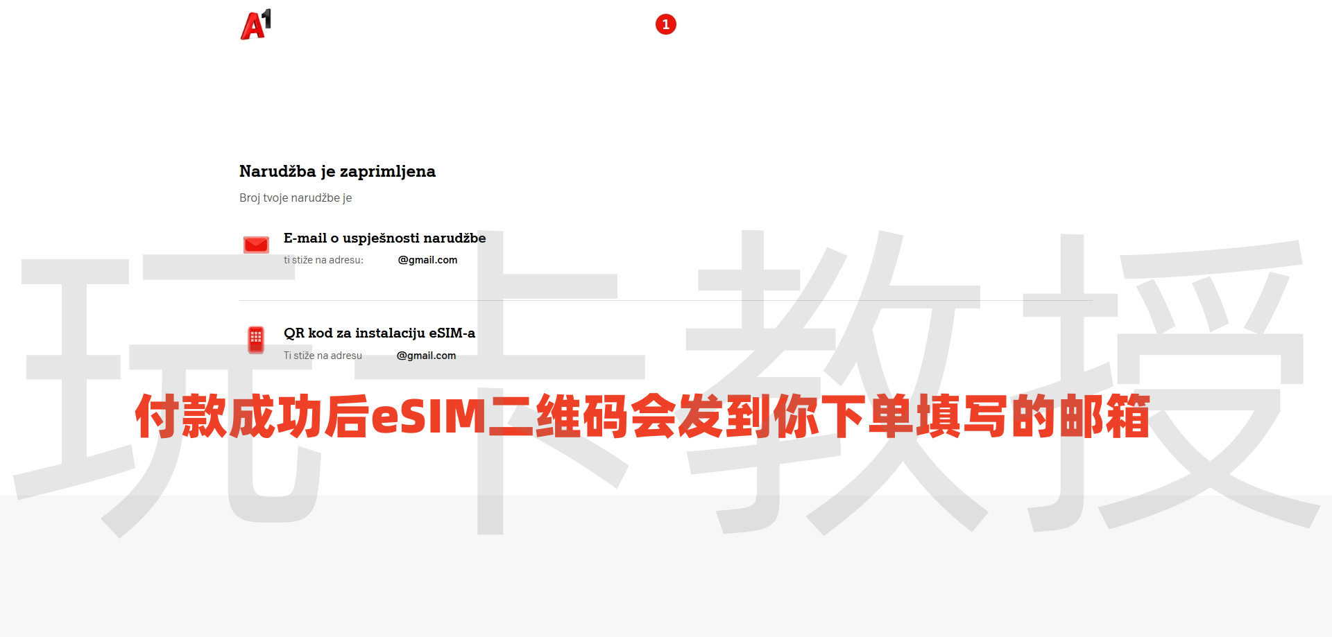 克罗地亚A1 eSIM，无需KYC，3欧开卡，激活后3欧到账话费，2欧保号一年，支持eSIM更换设备，可注册TG