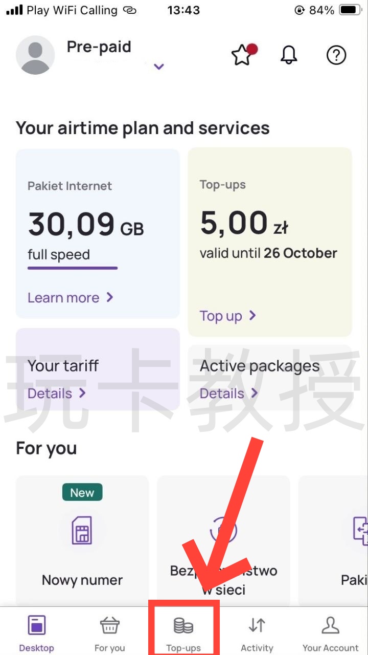 波兰Play，开卡费：30PLN（7.82USD），保号1年：5PLN（1.30USD），支持Wi-Fi calling和eSIM更换设备